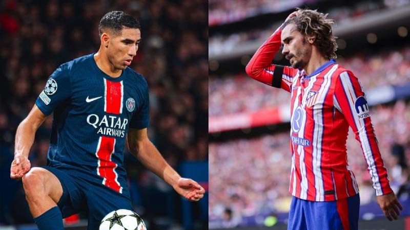 Bảng B là “cuộc chơi riêng” của PSG và Atletico Madrid